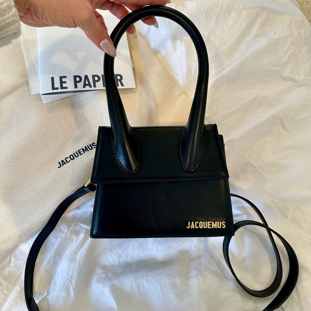 Jacquemus Black Mini Bag with Structured Design and Adjustable Strap